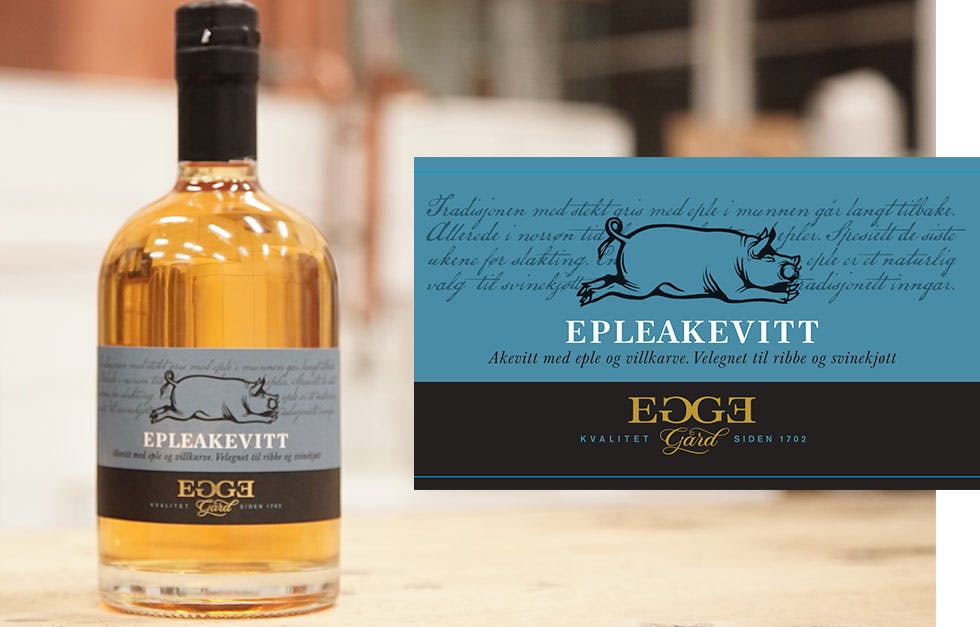 Epleakevitt til julematen Juleakevitt, Epleakevitt, egge gård